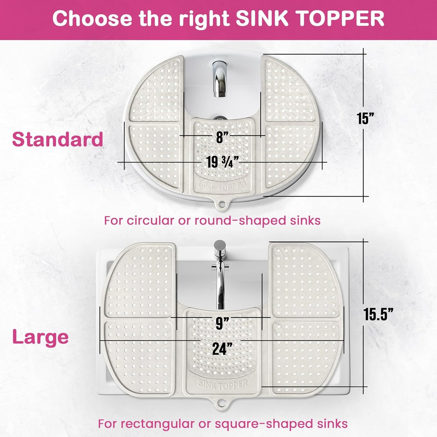 Foldable Sink Cover - Silicone Beauty Makeup Brush Cleaning Mat - Hot Tools Organizer - Bathroom Must Have Accessory for Extra Space & Storage Saver - Traveling - Standard, Pacific Blue