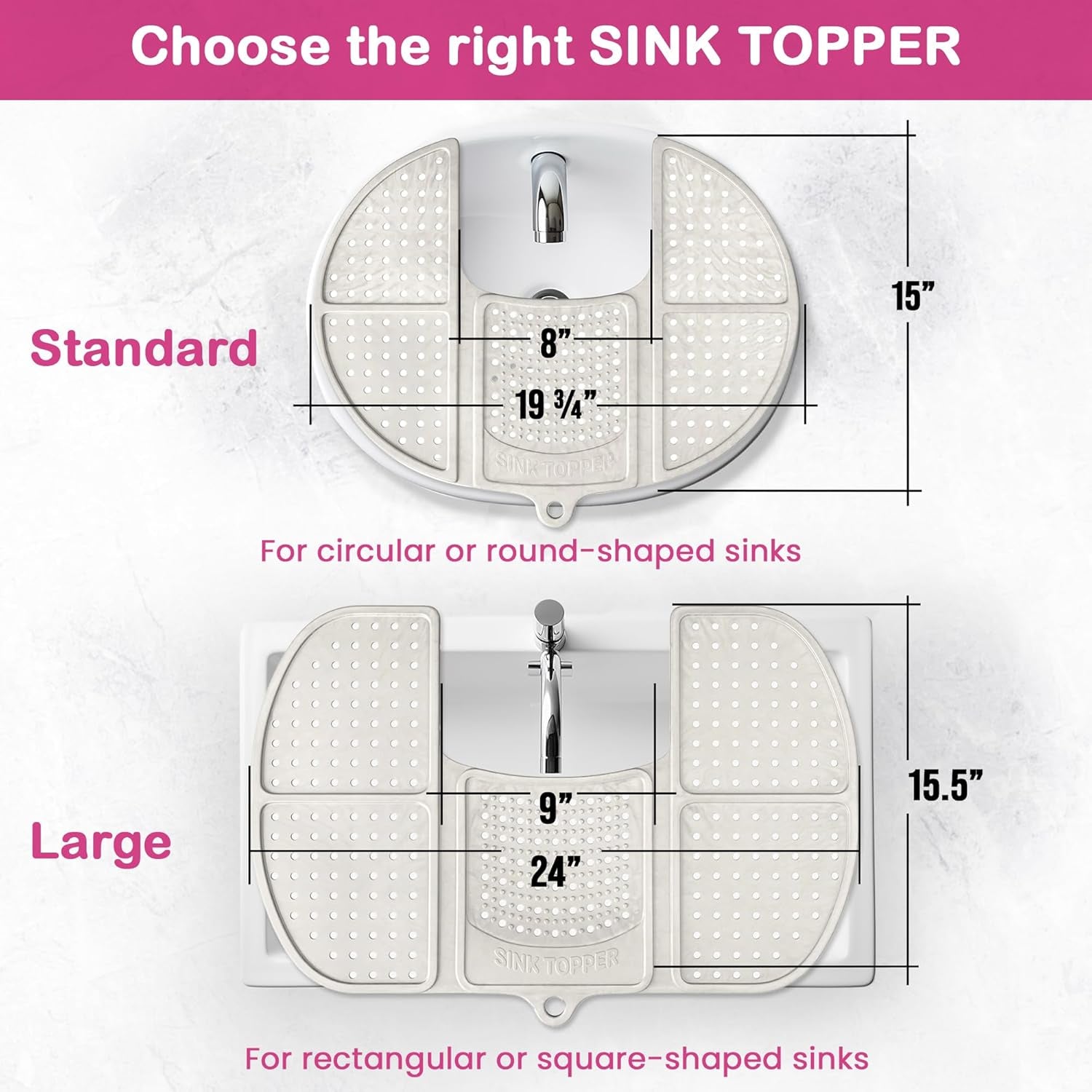 Foldable Sink Cover - Silicone Beauty Makeup Brush Cleaning Mat - Hot Tools Organizer - Bathroom Must Have Accessory for Extra Space & Storage Saver - Traveling - Standard, Pacific Blue